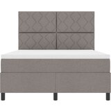 vidaXL Postelja s škatlasto vzmetjo z vzmetnico taupe 140x200 cm Tkanina, (22083141) | Shoptok.si