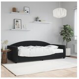vidaXL Dnevna postelja z vzmetnico črna 90x190 cm žamet Cene
