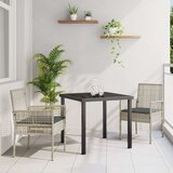 vidaXL Set od 3 komada za objedovanje u vrtu s jastučićima svijetlosivi poli ratan | shoptok.hr
