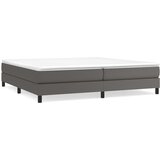 vidaXL Box spring postelja z vzmetnico siva 200x200 cm umetno usnje, (20723810) Cene