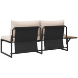  Vrtni kauč s jastukom Sivo-smeđa 200,5 x 70 x 85,5 cm Čelik | shoptok.hr
