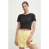 Adidas Kratka majica Camo ženska, črna barva, IY1691