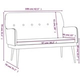 vidaXL Klupa tamnozelena 108 x 79 x 79 cm baršunasta | shoptok.hr