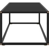  Stolić za kavu crni s crnim staklom 100 x 50 x 35 cm | shoptok.hr