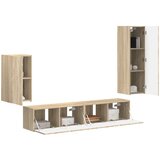 vidaXL Komplet TV omaric 4 pcs Sonoma hrast Konstruiran les, (5000132573) | Shoptok.si