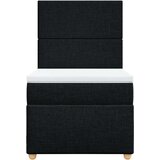 Box spring krevet s madracem crni 80 x 200 cm od tkanine | shoptok.hr