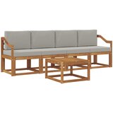  Set vanjskih sofa 5 kom. Prirodna i svijetlo siva | shoptok.hr