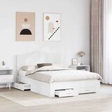  Okvir za krevet Bijelo 140 x 190 cm Konstruirano drvo | shoptok.hr