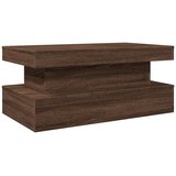  Stolić za kavu s LED svjetlima smeđa boja hrasta 90x50x40 cm | shoptok.hr