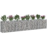  Gabionski uzdignuti krevet 3 pcs Srebrno 400 x 50 x 80 cm | shoptok.hr