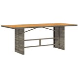  Vrtni stol s pločom od drva bagrema sivi 190x80x75 cm poliratan | shoptok.hr