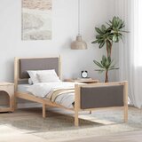  Krevetna konstrukcija Sivo-smeđa 75 x 190 cm tkanina | shoptok.hr