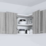 vidaXL Viseča omarica Riga Siva Sonoma in bela 57 x 57 x 40 cm | Shoptok.si