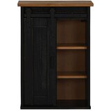 vidaXL Viseći ormarić HALDEN s kliznim vratima crni 49x22,5x70 cm bor | shoptok.hr