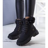 Gemre Black insulated ankle boots with fur Brigi | Shoptok.si