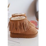 Boto Children's Snow Boots with Decorative Fringes Camel Nimia | ePonuda.com