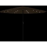  Vrtni suncobran LED s čeličnom šipkom smeđi 388x388x248 cm | shoptok.hr