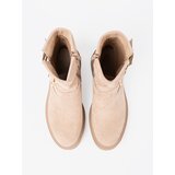 Shelvt Stylish jen-beige ankle boots with decorative buckles | shoptok.hr