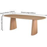 MID.YOU Jedilna Miza Palma, Barva Hrasta, 220x110 | Shoptok.si