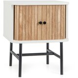 Namještaj Noćni ormarić s kliznim vratima, noćni ormarić s prostorom za pohranu, 40 x 39 x 49 cm, bijela | shoptok.hr