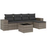  6-dijelni set vrtnih sofa od poliratana s jastucima sivi | shoptok.hr