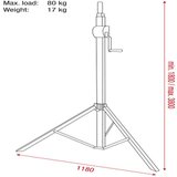 AUDIO KONDRIC Showgear Basic 3800 Stojalo za razsvetljavo, 80kg - - Audio-Kondric | Shoptok.si