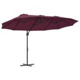  Senčnik Bordeaux rdeča 372 x 198 x 243 cm Poliester in aluminij, (5000187748) | Shoptok.si