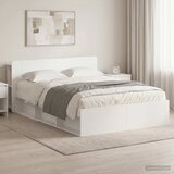  Okvir kreveta s pohranom Bijela 150 x 200 cm Konstruirano drvo Cijene