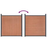 PANEL za ogradu smeđi 1564 x 186 cm WPC | shoptok.hr