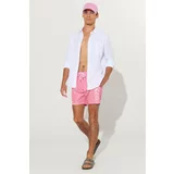 AC&Co / Altınyıldız Classics Men's Pink Standard Fit Normal Cut, Side Pockets Patterned Swimwear.