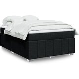 vidaXL Box spring posteljni z vzmetnico črn 140x190 cm blago | Shoptok.si