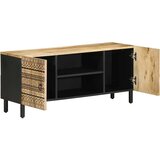 Maison Chic TV omarica - TV enota - Televizijska omarica črna 105x33,5x46 cm masivni neobdelan les Mango, (21698634) Cene