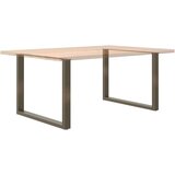 vidaXL Noge za blagovaonski stol U-oblik 2 kom Prirodni čelik 100 x (72-73) cm Čelik - Prirodna 100 x (72-73) cm 2 1 | shoptok.hr