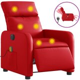 Maison Chic Električni masažni naslanjač - Relax naslanjač rdeče umetno usnje, (22134688) | Shoptok.si