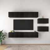TV ormarići 8 kom crni od iverice | shoptok.hr