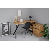 MID.YOU KOTNA PISALNA MIZA kovina, leseni material črna, barve hrasta | Shoptok.si