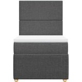  Krevet s oprugama i madracem tamnosivi 90x200 cm od tkanine | shoptok.hr