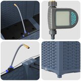  Vrtna saksija 4 pcs Sivi 160 x 40 x 37,5 cm Plastika | Eponuda.com