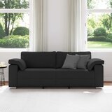 SOFA za 3 osobe Crna 220 cm tkanina | shoptok.hr