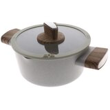 BAKERS SECRET Šerpa aluminijska sa staklenim poklopcem 20cm krem BS11435 | Eponuda.ba