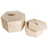 RAYHER Set lesenih škatel,16x14x8,3cm in 12x10,6x6,5cm, (20615109) | Shoptok.si