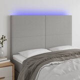  LED uzglavlje svjetlosivo 144x5x118/128 cm od tkanine | shoptok.hr