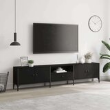 TV ormarić s ladicom crni 200 x 25 x 44 cm konstruirano drvo | shoptok.hr