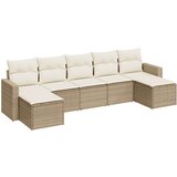 vidaXL 7-dijelni set vrtnih sofa od poliratana s jastucima bež | shoptok.hr