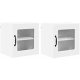  Zidni stakleni ormarić 2 pcs Bijelo 40 x 31 x 40 cm | shoptok.hr
