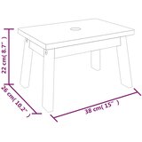  Pomoćni stolac 38 x 26 x 22 cm od masivnog bagremovog drva | Eponuda.com