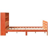 vidaXL Posteljni okvir brez vzmetnice voščeno rjav 160x200 cm borovina | Shoptok.si