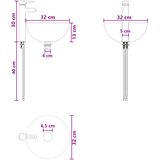  Zidni sudoper Betonska siva 40 x 35 x 39 cm Konstruirano drvo | shoptok.hr