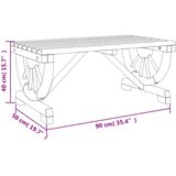  Vrtni stolić za kavu 90 x 50 x 40 cm od masivne jelovine | shoptok.hr
