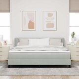 Krevet s opruga kutije Svijetlo siva 200 x 180 cm Baršun | Eponuda.ba